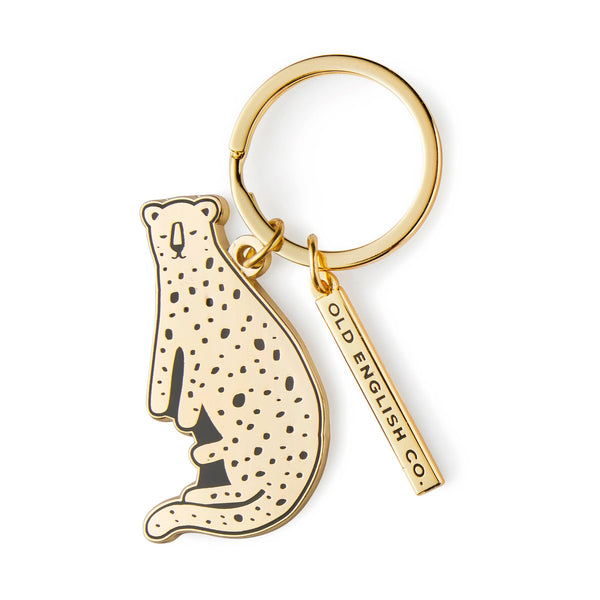 Gouden luipaard sleutelhanger