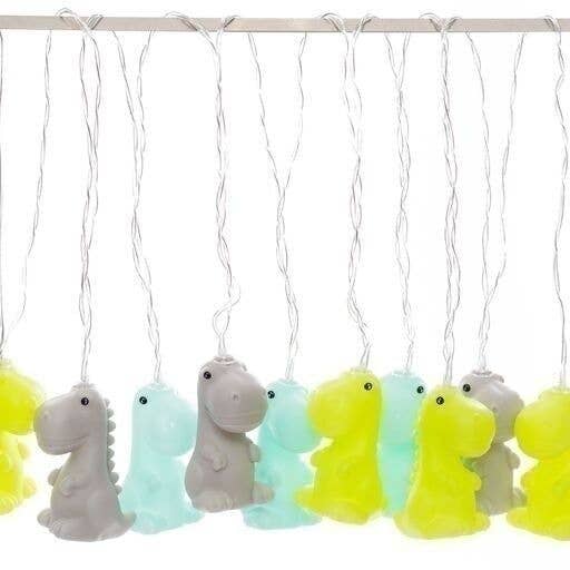 Green Dinosaur LED String Lights