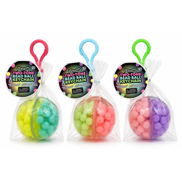 Scrunchems Two-Tone Bead Ball Keyring – Assorted Model