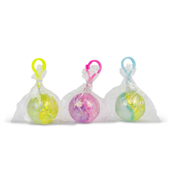 Scrunchems Tweekleurige Glitterbal Sleutelhanger – Assorti