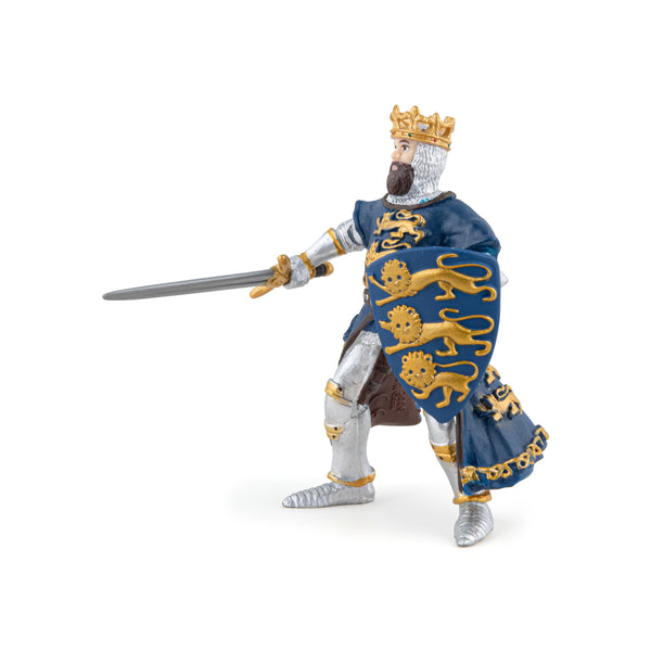 Figurine Roi Richard bleu Papo - personnage médiéval