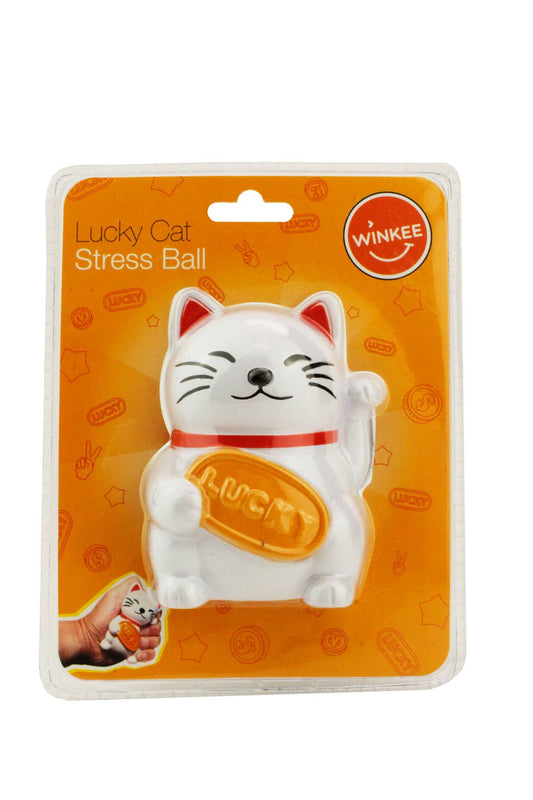 Stressbal met gelukskat