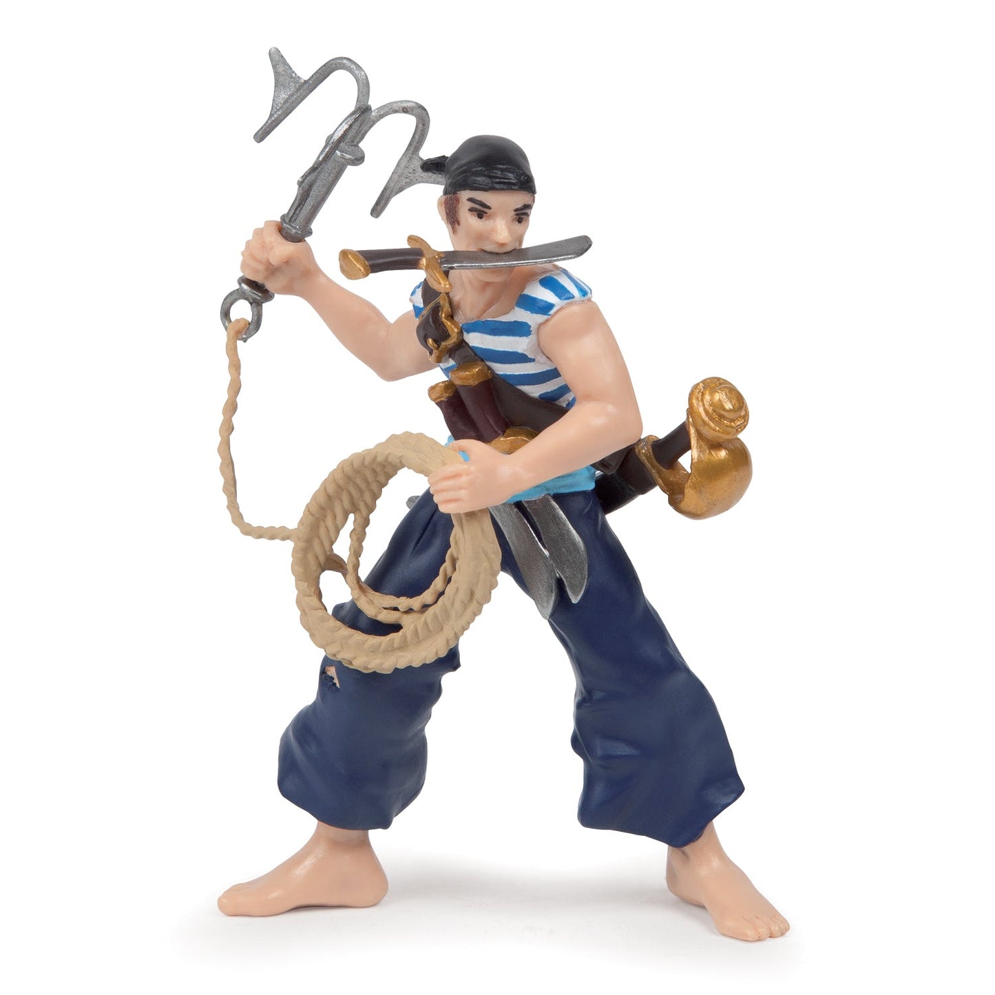 Pirate with grappling hook figurine