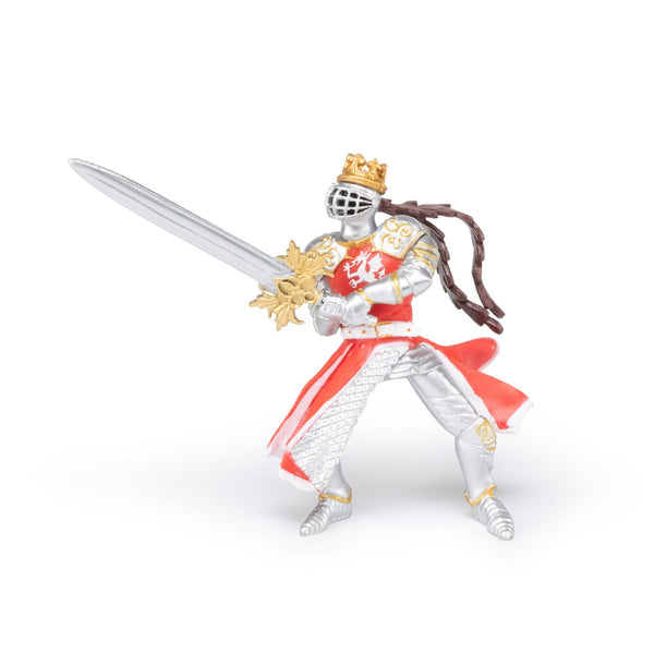 Figurine Roi au dragon à l'épée Papo - personnage médiéval