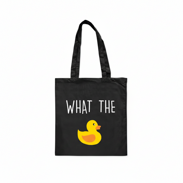 Eend draagtas "What The Duck"