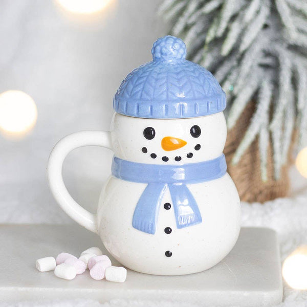 Mug à couvercle Bonhomme de neige