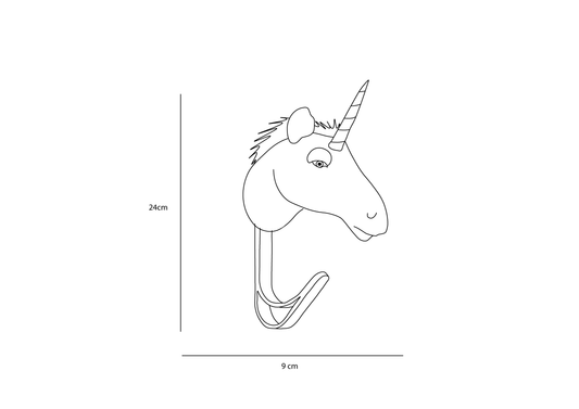 White Unicorn Coat Rack
