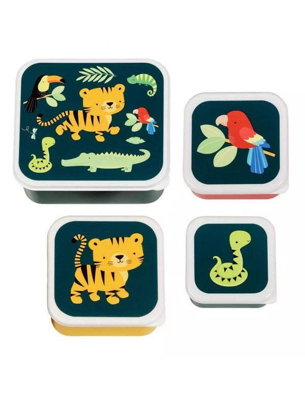 Set van 4 Tiger snack- en lunchboxen
