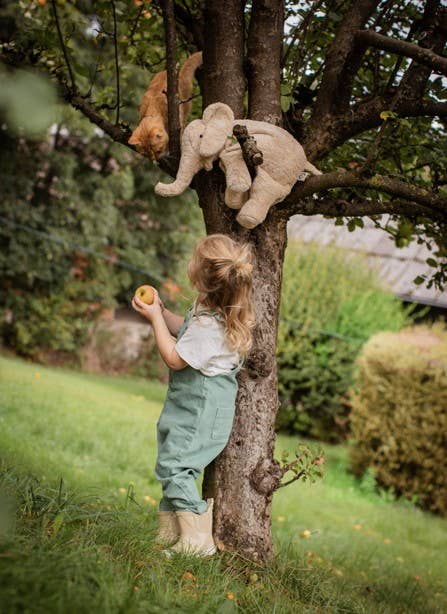 Éléphant en peluche grand | lin