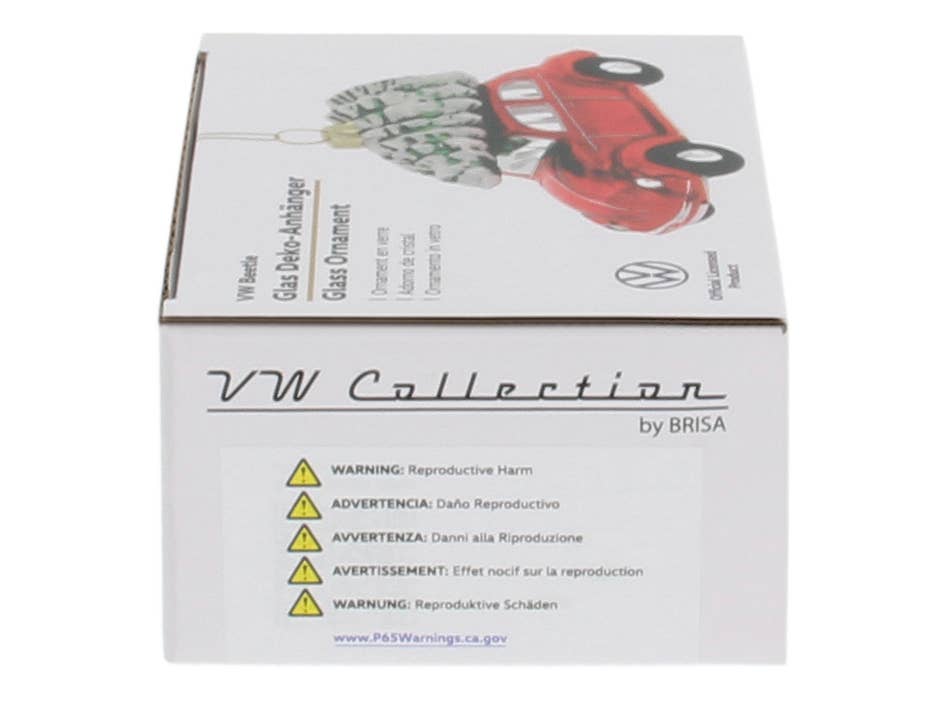 Red VW Beetle Christmas Decoration with Tree