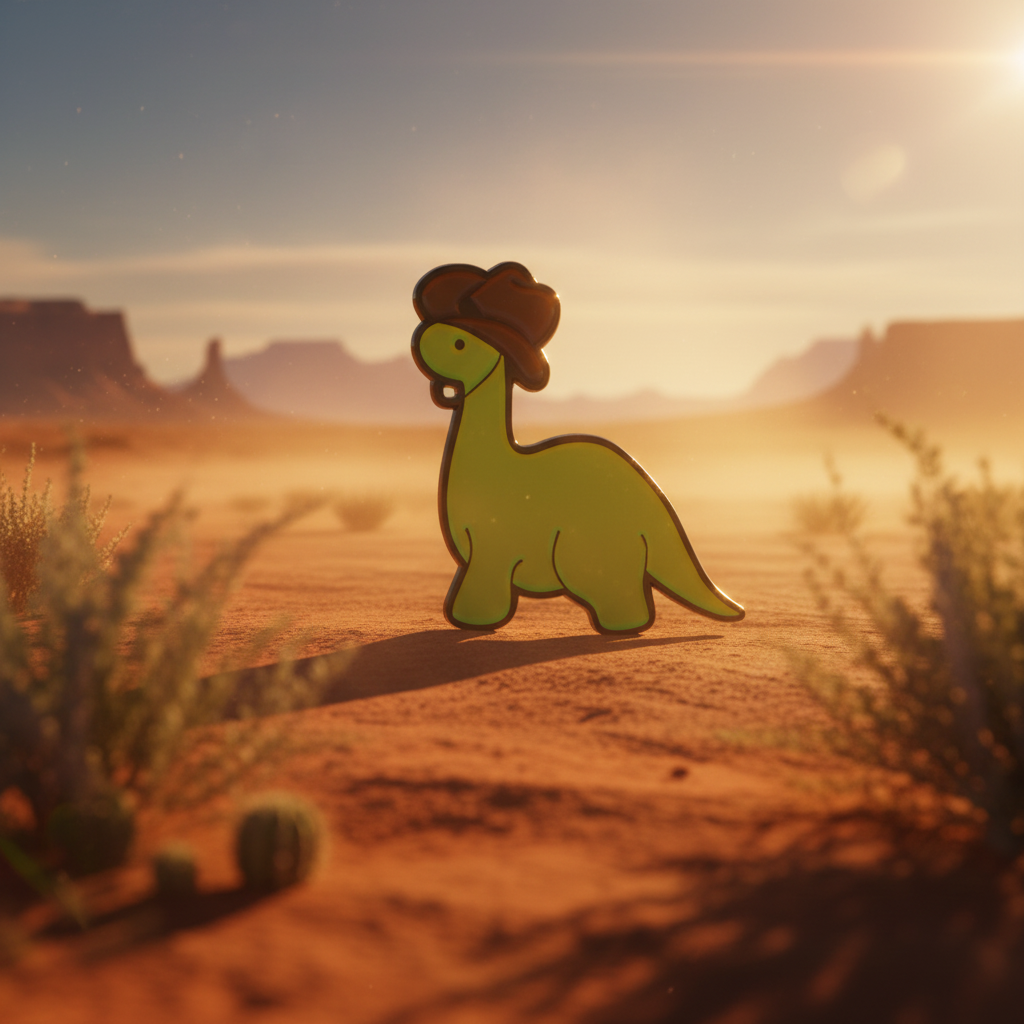 Pin's Diplodocus Cowboy