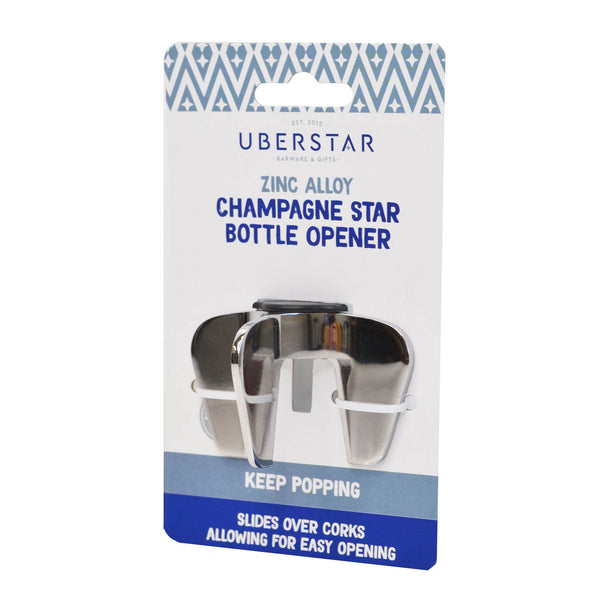 Eenvoudige champagneflesopener in stervorm