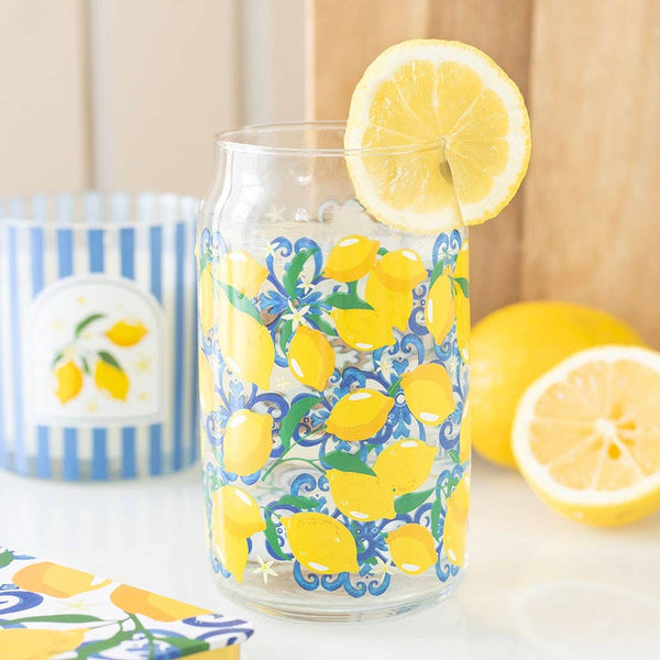 Verre en Forme Canette imprimé Citrons