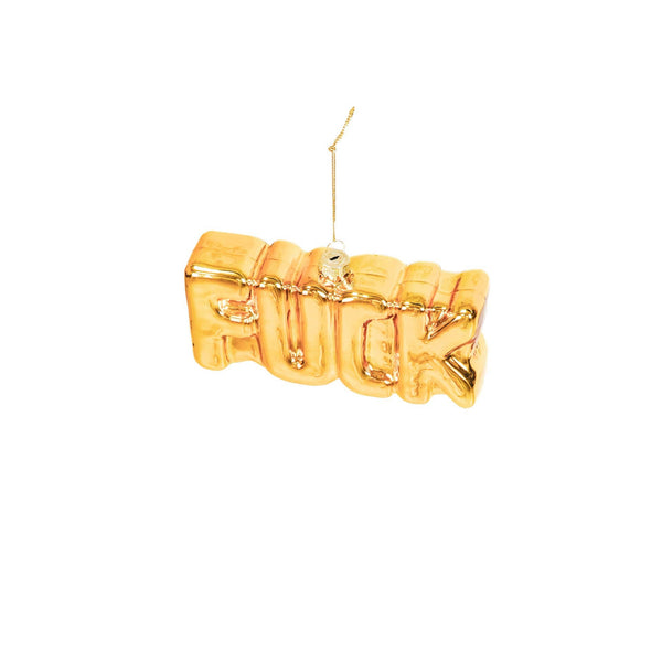 Boule de Noël FUCK Doré
