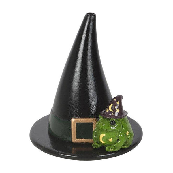 Porte-encens cône Halloween crapaud magique et chapeau de sorcière