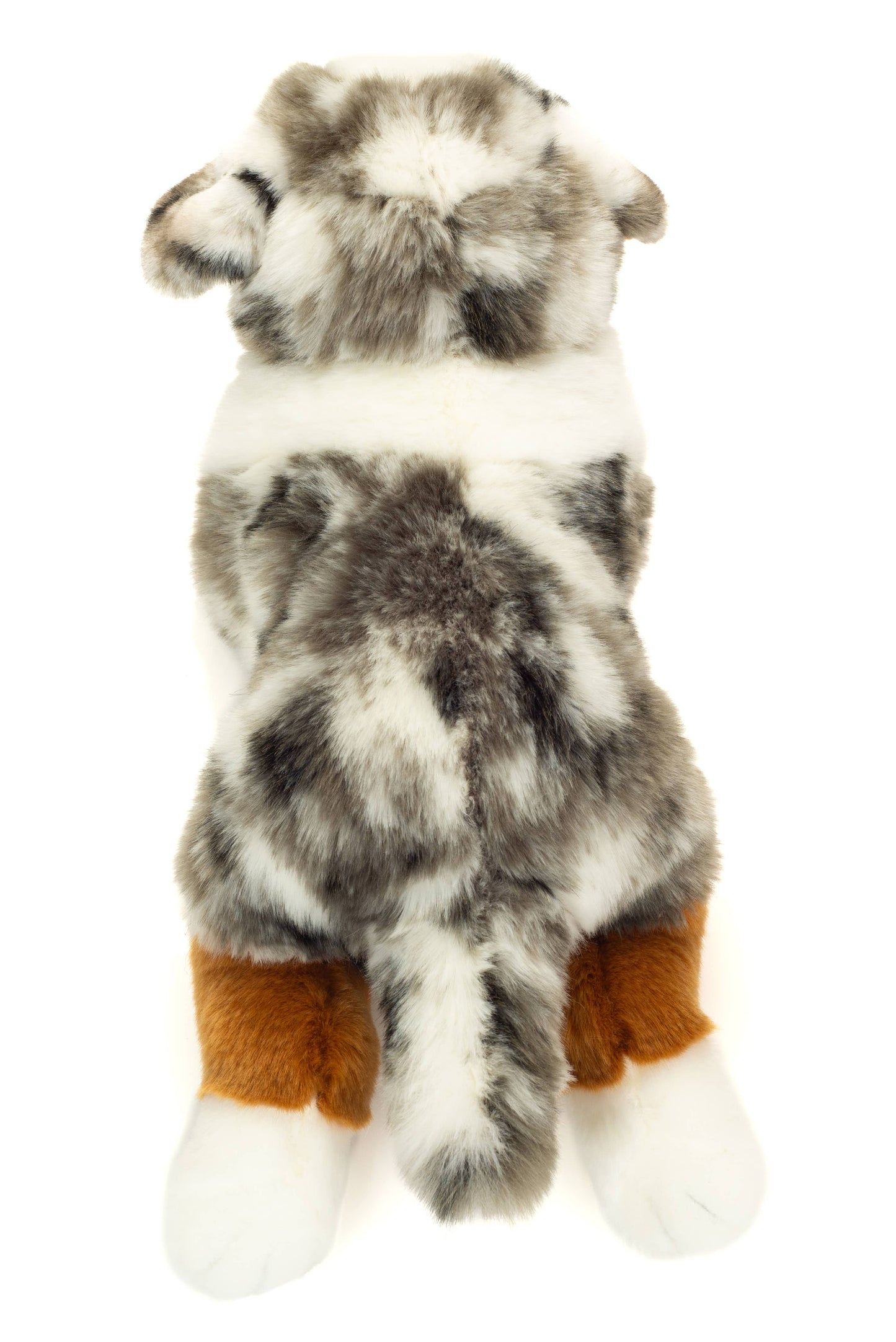 Australian Shepherd Plush Toy Lying Down