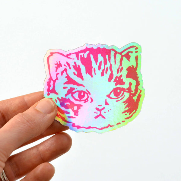 "Holo Kitty" sticker