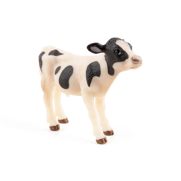 Figurine Veau noir et blanc Papo - animal de la ferme
