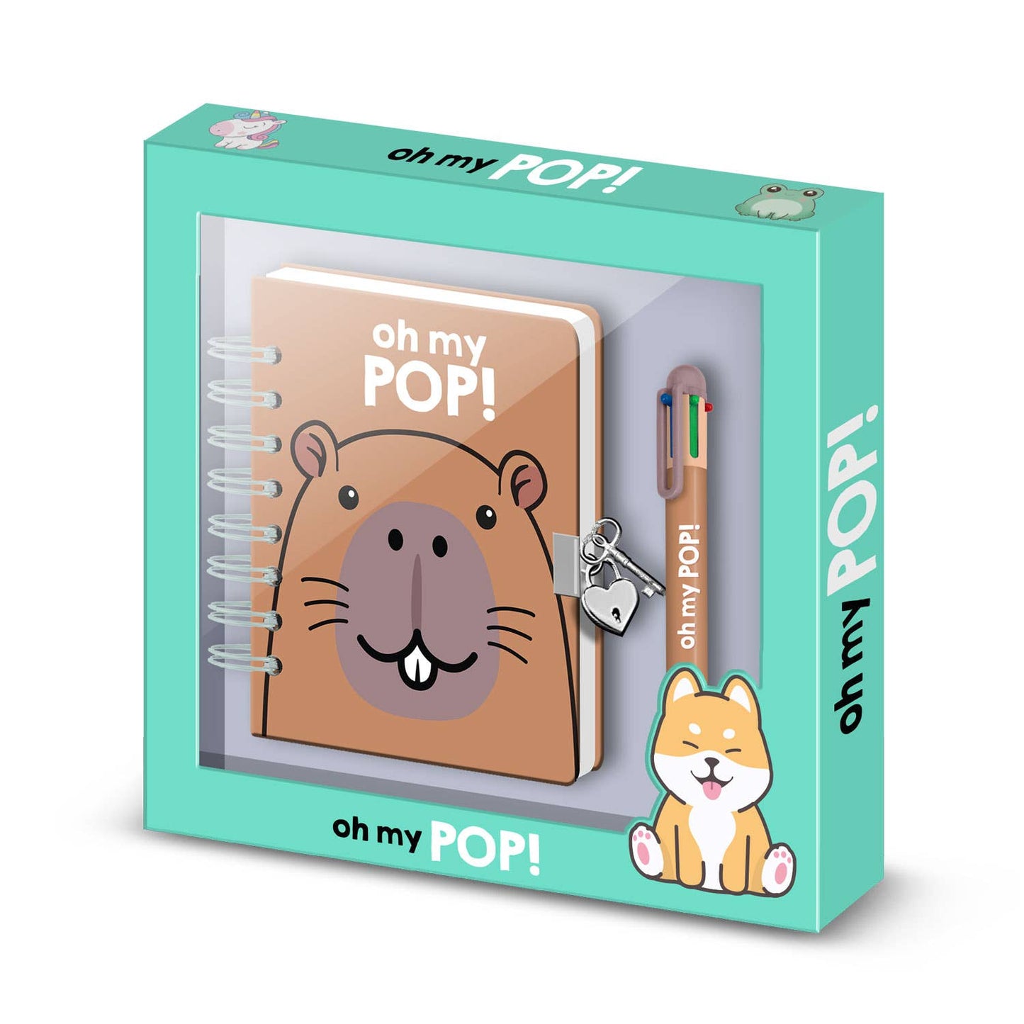Oh My Pop Capybara - A5 Journal Pack + 6-Color Pen