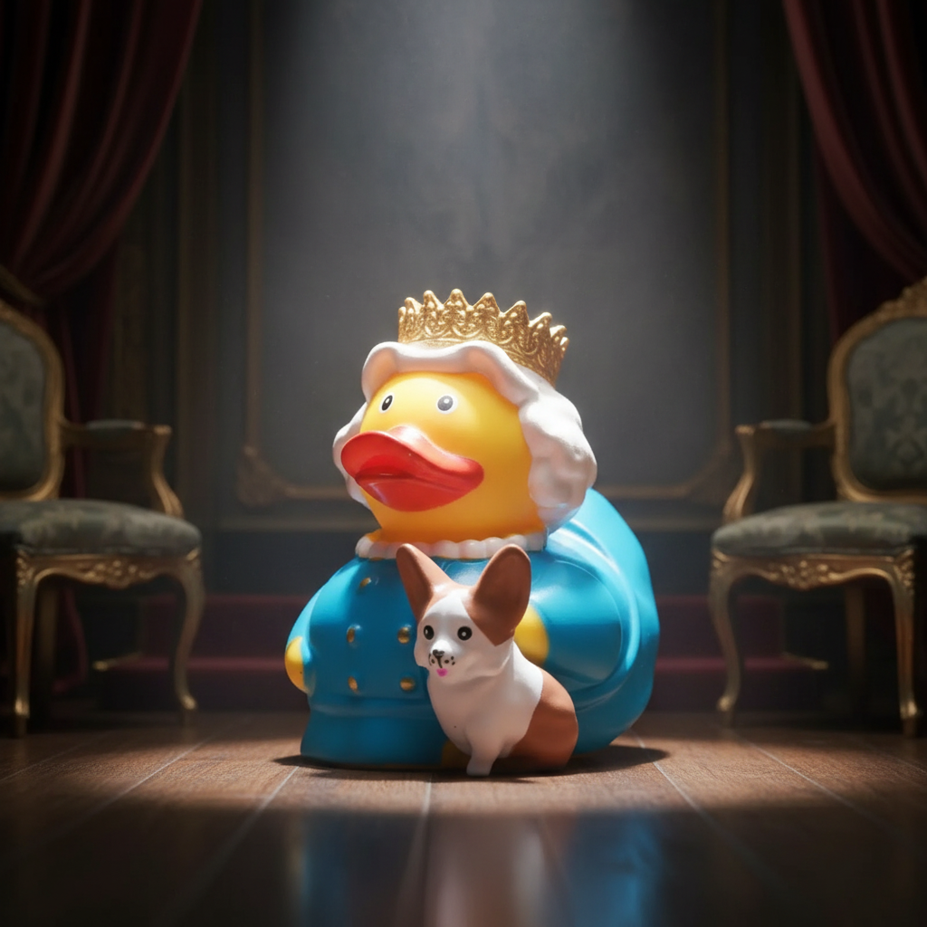 Queen Elizabeth Duck with Corgi