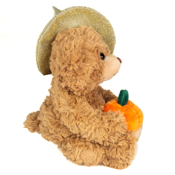 Peluche Ours Teddy d’Halloween avec citrouille
