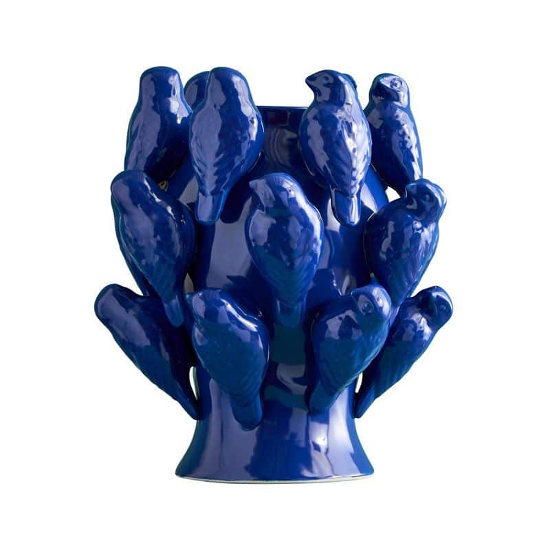 Vase M. Oisillon bleu cobalt