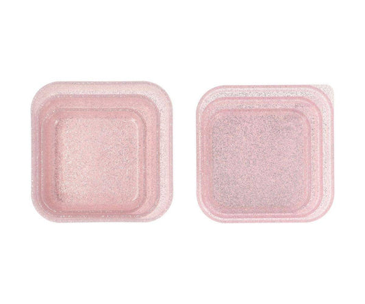 3 Pink Sparkly Sequin Lunch Boxes