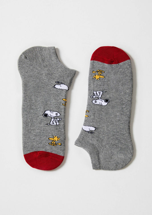 BeSnoopy Gris - Chaussettes Cheville 100% Coton Bio