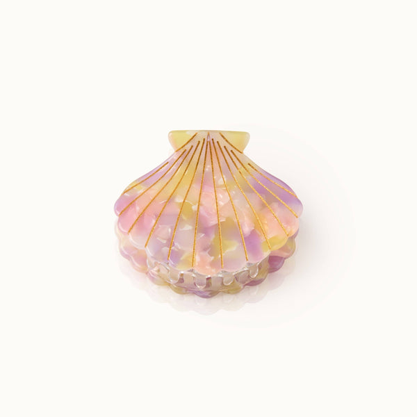 Rainbow Seashell Hair Clip
