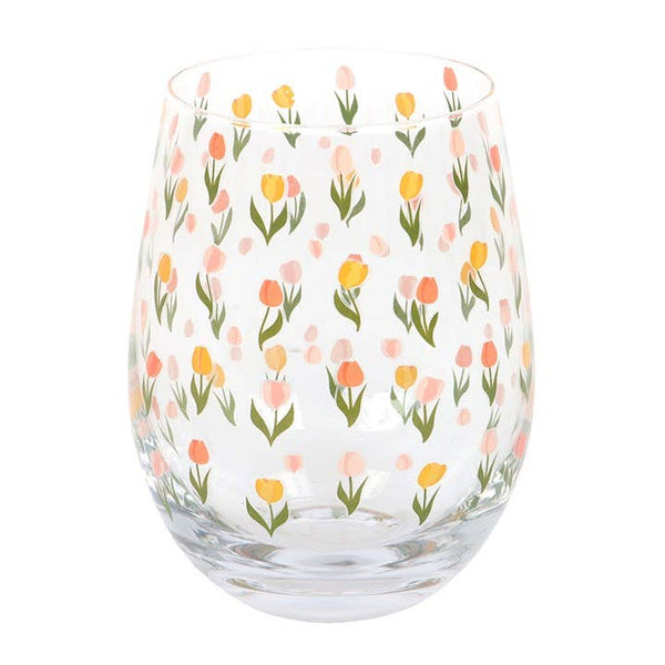 Tulpvormig glas zonder steel