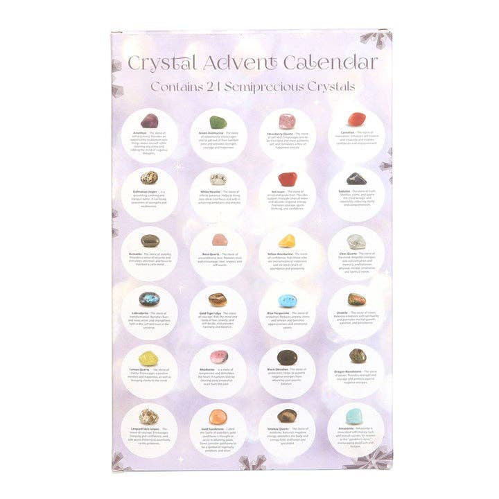 24-Day Crystal Christmas Advent Calendar with Gemstones