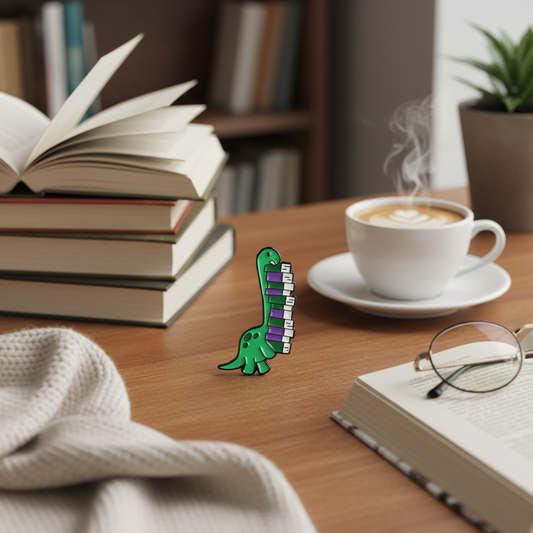 Pin's Diplodocus Bibliophile