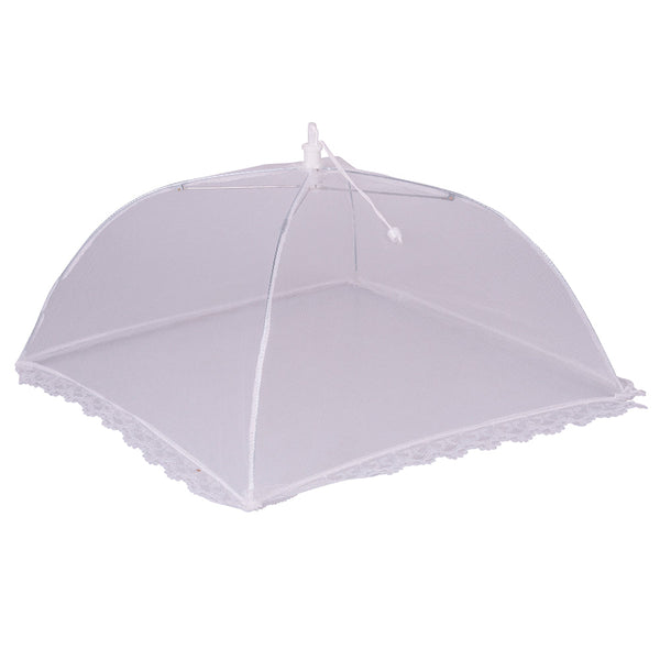 32 CM SQUARE WHITE FOOD COVER - 5912176