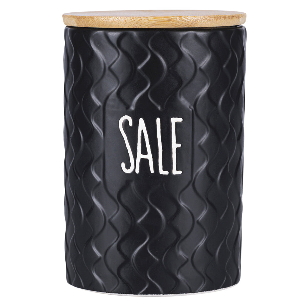 Dolomite salt jar with bamboo lid 850 ml, Shapes