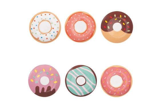 6 dessert plates DONUTS porcelain set 5921917