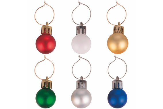 XMAS SET 6 MATTE GLASS MARKER CHARMS - 5923823