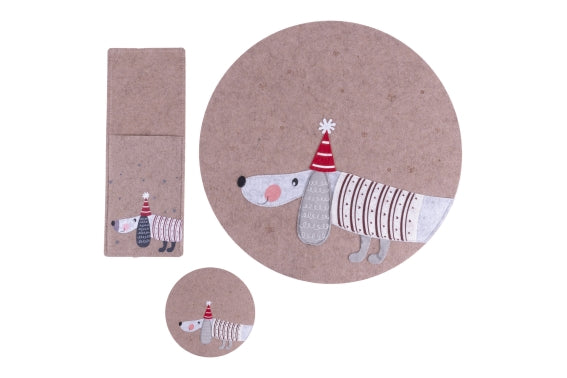 NATALOTTO 3-PIECE DACHSHUND TABLE SET A - 5924588