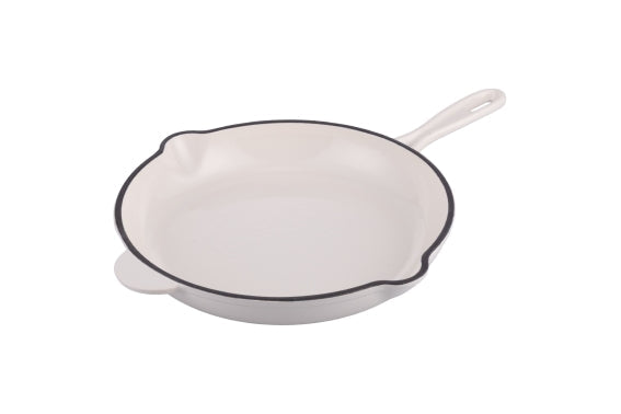 26.5 CM WHITE CAST IRON FRYING PAN - 5925014