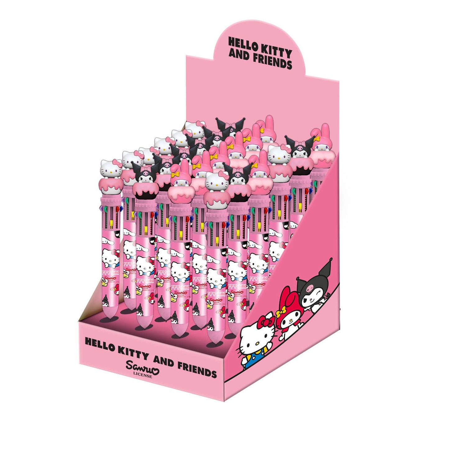 Sanrio Hello Kitty Display Stand - 24 Pens, 10 Colors