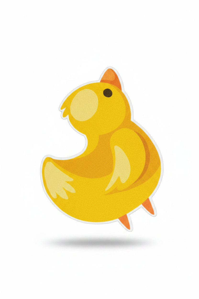 Autocollant Canard Jaune