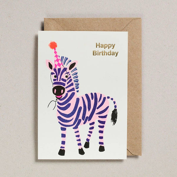 Verjaardagskaart - Zebra