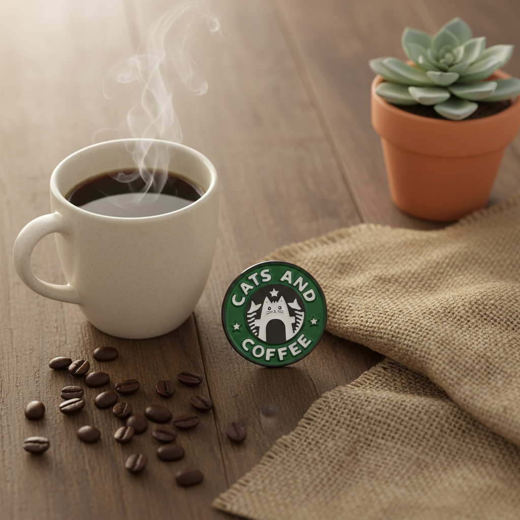 Pin's Cats and Coffee