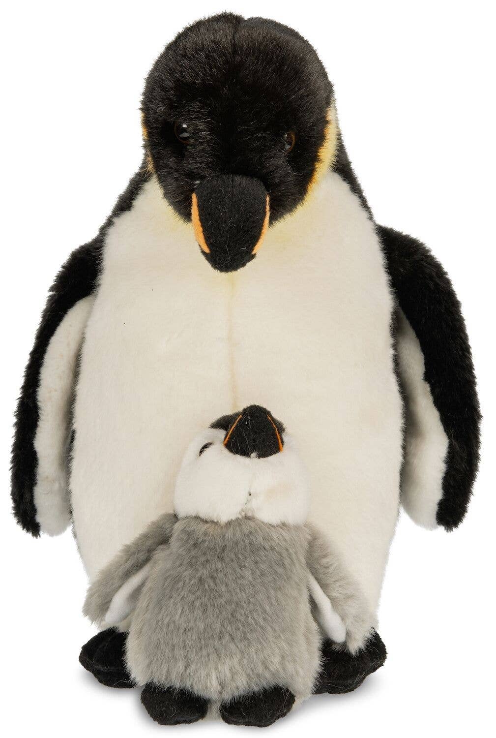 Emperor penguin plush toy with baby