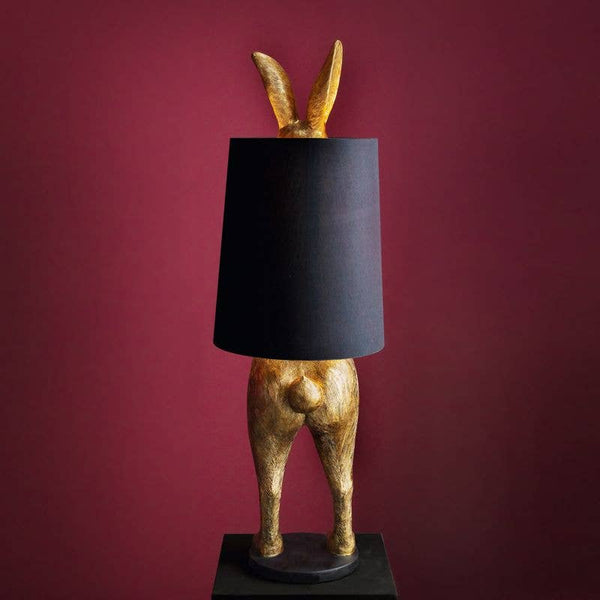 Lampadaire Hiding Rabbit®, Or/Noir, H.115 cm