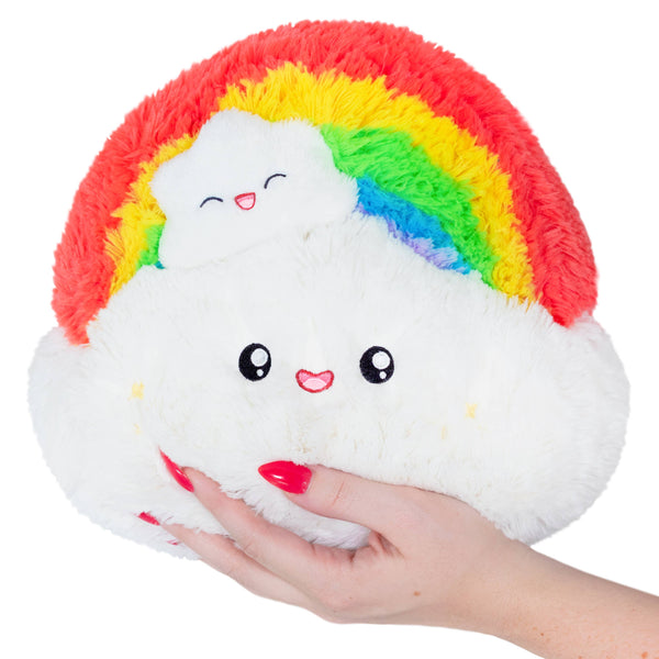 Mini regenboog knuffelbaar pluche