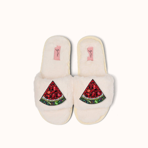 Paire de broches pour Chaussons - Pastèque