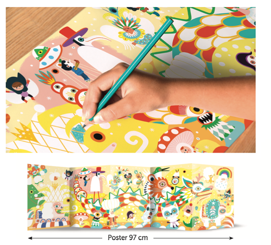 Carnival Coloring Panorama