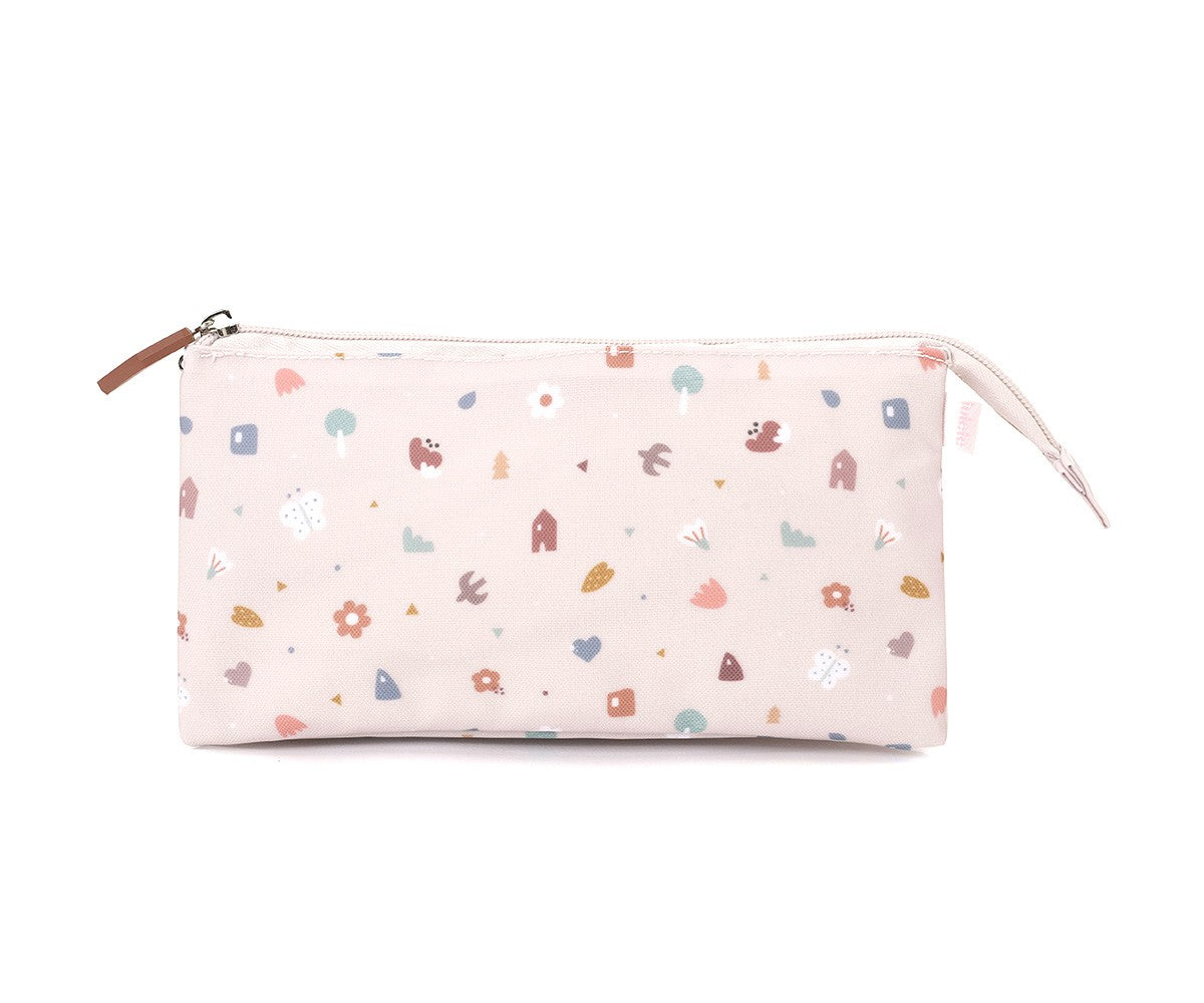 Geometric Nature 3 Compartment Pencil Case