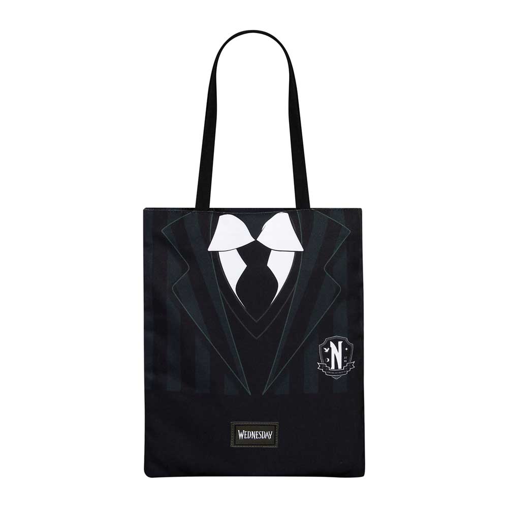 Mercredi Uniform-Sac de Courses Shopping Bag, Noir