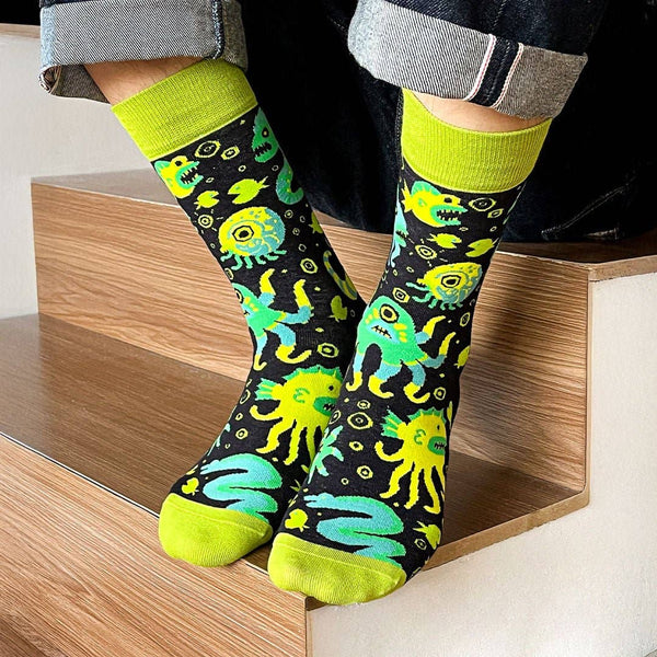 Chaussettes Monstres Marins Verts